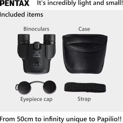 Jumelles Pentax Papilio III 8.5x21 - Mise au Point 50 cm | Traitement HD | &Eacute;tanches | Ultra L&eacute;g&egrave;res