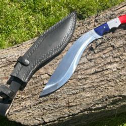 Kukri forg&eacute; LLF s&eacute;rie TACTIQUE 50cm &eacute;dition patriote ench&egrave;re