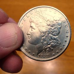 BELLE PIECE DE MONNAIE DE LA LIBERTE USA DE L'ANNEE 1887 - SPLENDIDE PIECE ANCIENNE DE REPRODUCTION