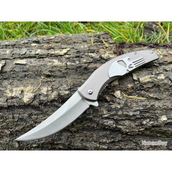 Couteau � Ouverture Assist�e "Punisher" gris - �l�gance et Tactique ench�re