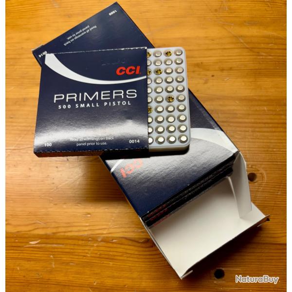 Lot de 5000 amorces CCI Small Pistol