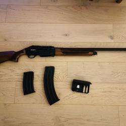 Fusil &agrave; R&eacute;p. manuelle 10 coup &agrave; chargeur Rafuell sxp 71 cm ; cal 12/76