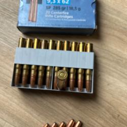 46 balles en 9,3&times;62, Partizan, 285 grains, soft Point SP
