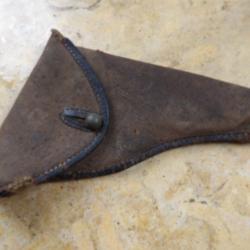 holster &eacute;tui ancien cuir revolver 320mm 6mm