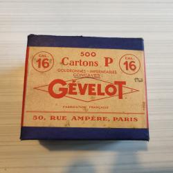 Boite de 500 cartons P concaves, Cal 16