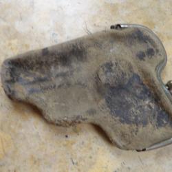 holster &eacute;tui ancien cuir pistolet 6.35 fermeture porte monnaie