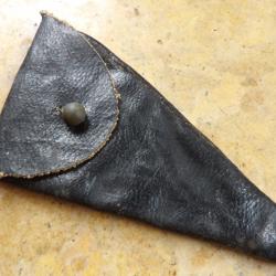 holster &eacute;tui ancien toile cir&eacute;e r&eacute;volver 6mm 320