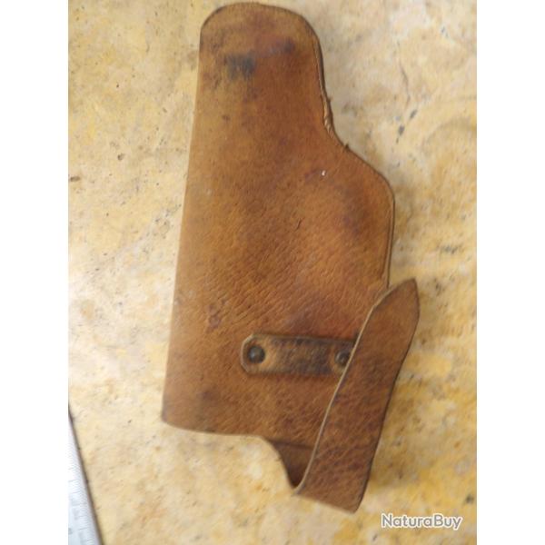 holster �tui ancien cuir pistolet revolver