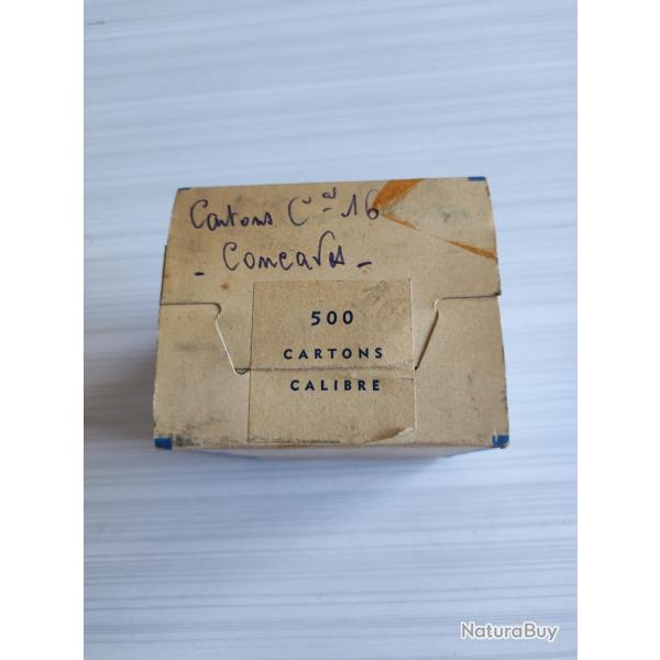 Boite 500 cartons concaves, Cal 16