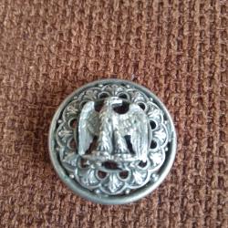 Bouton second empire en metal argent&eacute;