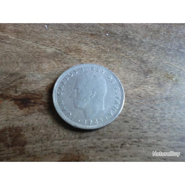 monnaie espagne juan carlos 25 pesetas  1984
