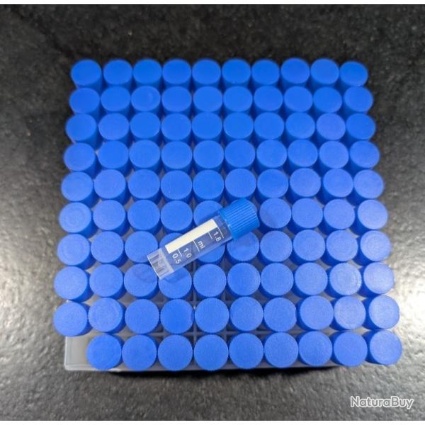 100 TUBES DOSETTES 2ml KIT DE CHARGEMENT POUDRE NOIRE SANS PRIX DE RESERVE