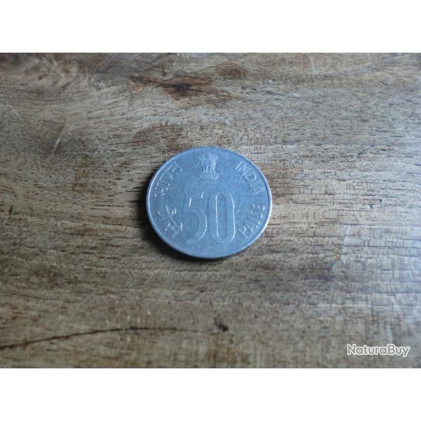 monnaie india r�public 50 paise 1988