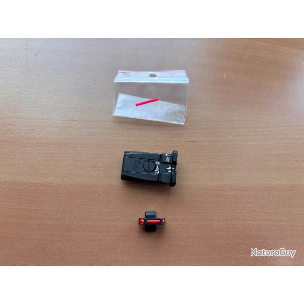 Hausse microm�trique et guidon en fibre pour Beretta 92 / 92A1 / 96A1 - 1� sans prix de r�serve !!