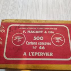 Boite de 500 cartons concaves n&deg; 46, Cal 16