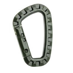 Mousqueton asym&eacute;trique vert olive