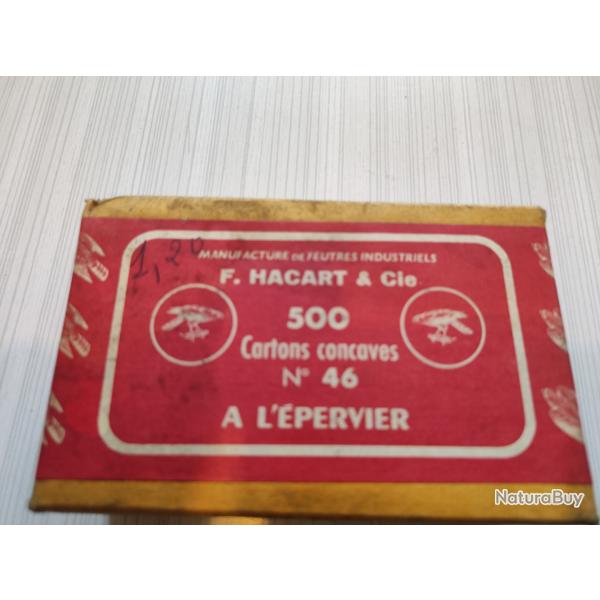 Boite 500 cartons concaves n�46, Cal 16