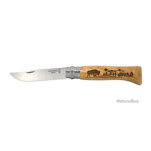 Couteau Pliant Opinel N�8 Animalia America Bison