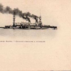 CPA - Marine de Guerre - CUIRASSE DESCADRE A TOURELLE - N&deg;6064
