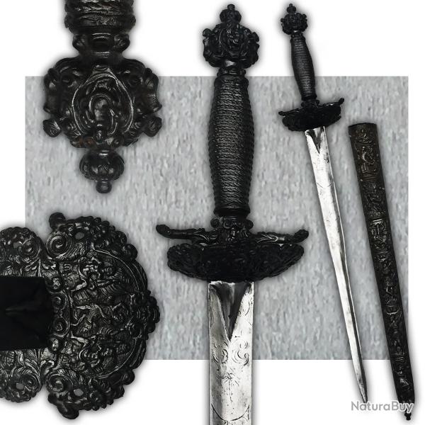 RARE DAGUE �P�E COLICHEMARDE TYPE ANCIEN R�GIME MONARCHIE VIOLLET-LE-DUC XIX ORIGINAL