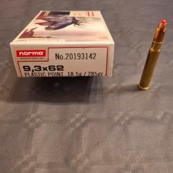 Boite de balles norma pointe plastique calibre 9.3x62