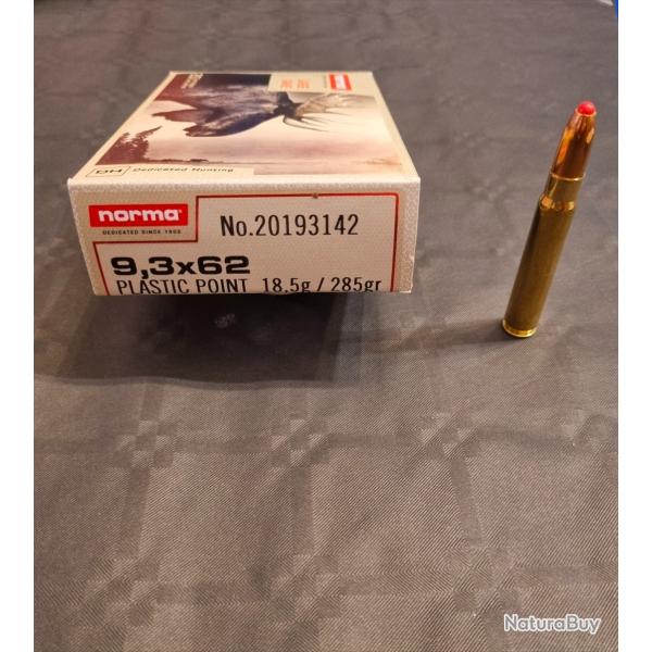 Boite de balles norma pointe plastique calibre 9.3x62