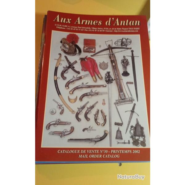 Aux armes d'antan catalogue de vente 30 printemps 2002