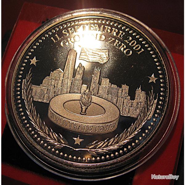 medaille france  " 11 septembre 2001" grand �venements sous capsule