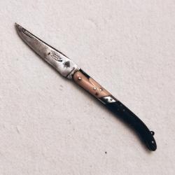 Exceptionnel tr&egrave;s ancien couteau Laguiole Mory Garnier 5 &eacute;toiles 1910 environ, plein manche