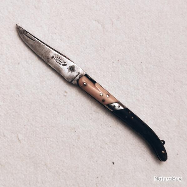 Exceptionnel tr�s ancien couteau Laguiole Mory Garnier 5 �toiles 1910 environ, plein manche