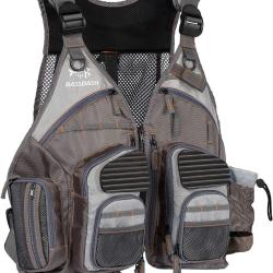 Gilet de P&ecirc;che Sangles R&eacute;glables 18 Poches Taille Unique Ultra L&eacute;ger Chasse Polyvalent Marron Vert