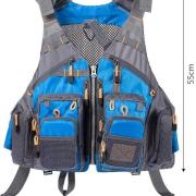 Pack de Gilet de Pêche, Gilet de Pêche en Tissu Oxford à 8
