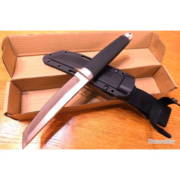 MAGNIFIQUE ET OPERATIONNEL COUTEAU JAPONAIS - TYPE TANTO AVEC POINTE ACEREE ET BON TRANCHANT