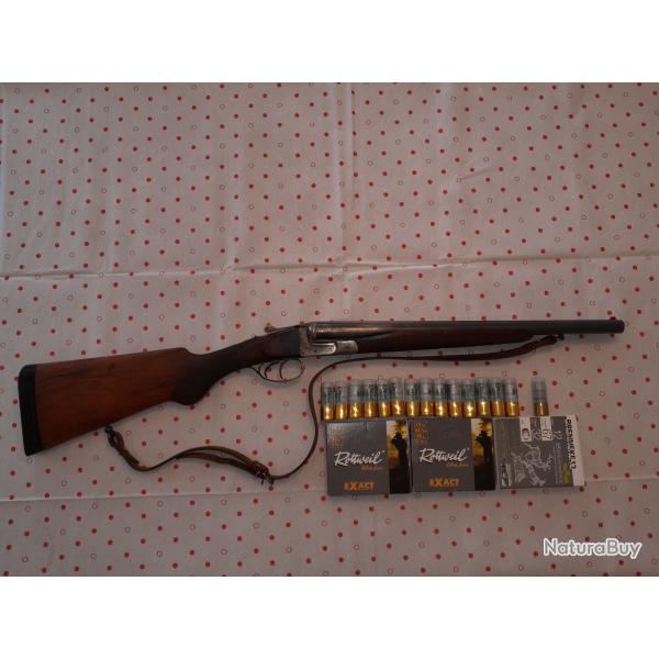 Fusil HUMBERT Juxtapos�, Slug canons 46 cm., calibre 12.