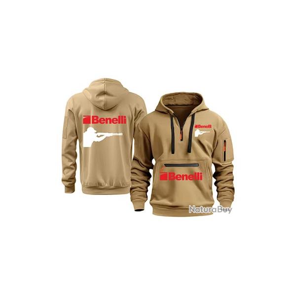 Sweat BENELLI type 4 beige  - LIVRAISON GRATUITE