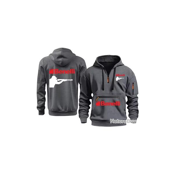 Sweat BENELLI type 4 gris  - LIVRAISON GRATUITE