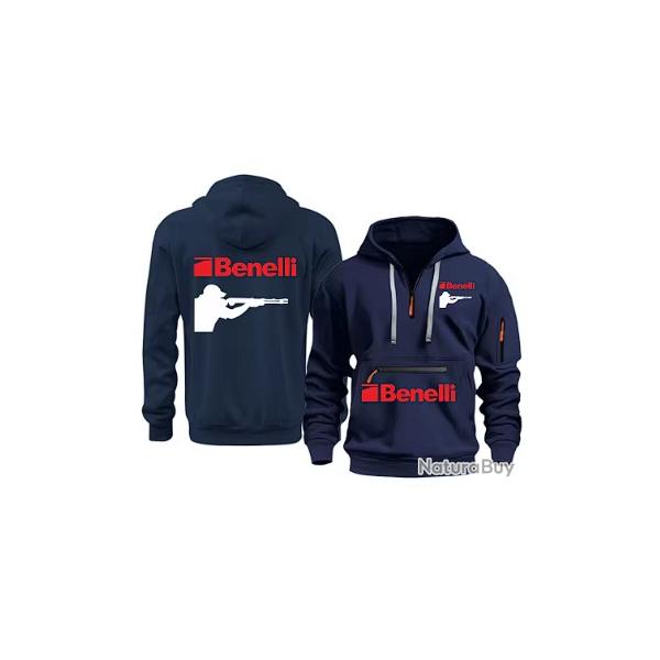 Sweat BENELLI type 4 bleu marine  - LIVRAISON GRATUITE
