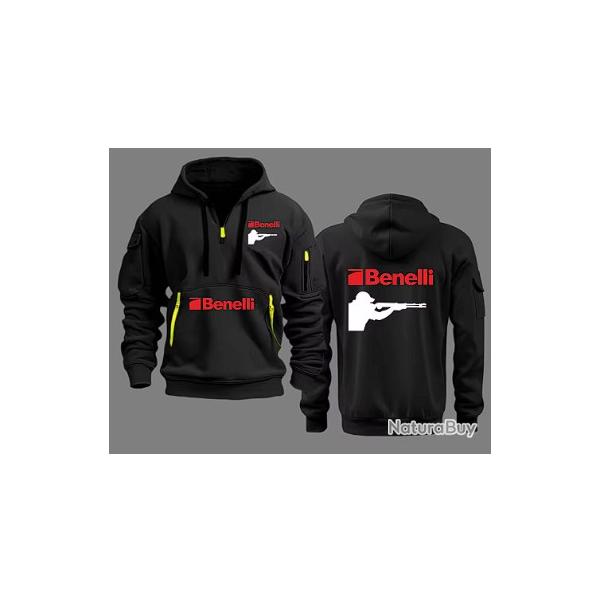 Sweat BENELLI type 5 noir  - LIVRAISON GRATUITE