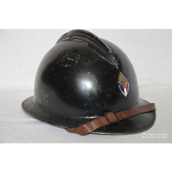 RARE CASQUE ADRIAN Mle1923 POLICE D'ETAT SEINE ET OISE-ETAT FRANCAIS-1940/1944