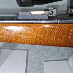 Carabine 22LR gaucher-saint-&eacute;tienne. Avec silencieux, et lunette