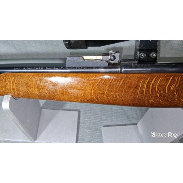 Carabine 22LR gaucher-saint-�tienne. Avec silencieux, et lunette