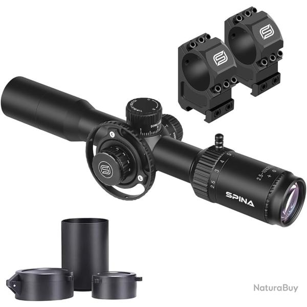 Lunette de Vis�e 6-24x50 SFP Mil-Dot Eclair�e Second Plan Focal Parallaxe Lat�rale Supports Rail