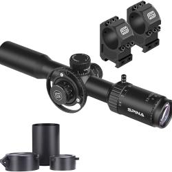 Lunette de Vis&eacute;e 4-16x44 SFP Mil-Dot Eclair&eacute;e Second Plan Focal Parallaxe Lat&eacute;rale Supports Rail