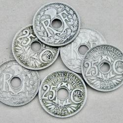 Lot 25 centimes Lindauer - Ann&eacute;es 1920 - Pi&egrave;ces fran&ccedil;aises anciennes