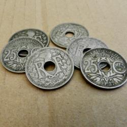 Lot 25 centimes Lindauer - Ann&eacute;es 1927 &agrave; 1933 - Pi&egrave;ces fran&ccedil;aises anciennes