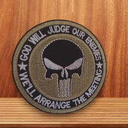 Ecusson Thermocollant Militaire 8Cm Punisher