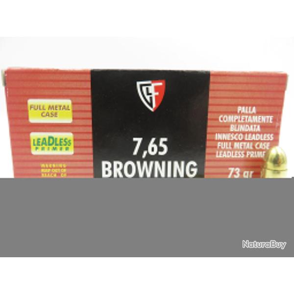 FIOCCHI 7.65 BROWNING FMJ 73GR X50