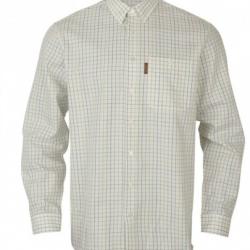 Soldes 2026 - Harkila Chemise Allerston L/S Shirt : Emerald Green / White