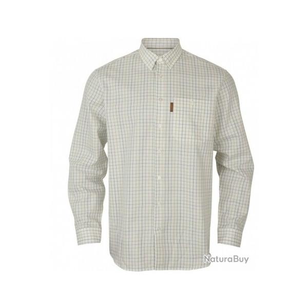 Soldes 2026 - Harkila Chemise Allerston L/S Shirt : Emerald Green / White