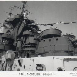 CPA - Marine de Guerre - B.D.L. RICHELIEU 15-4-1947  -N&deg;6078